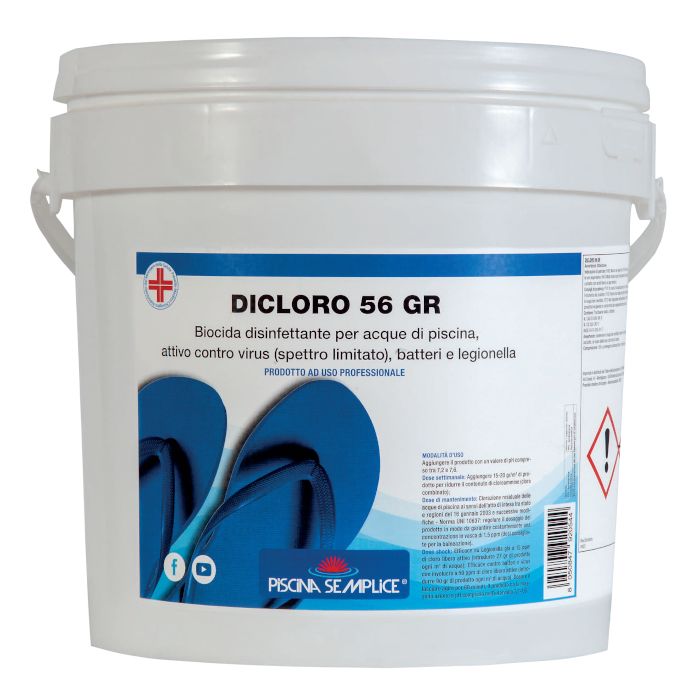 PISCINA SEMPLICE DICLORO GRANULARE 56%